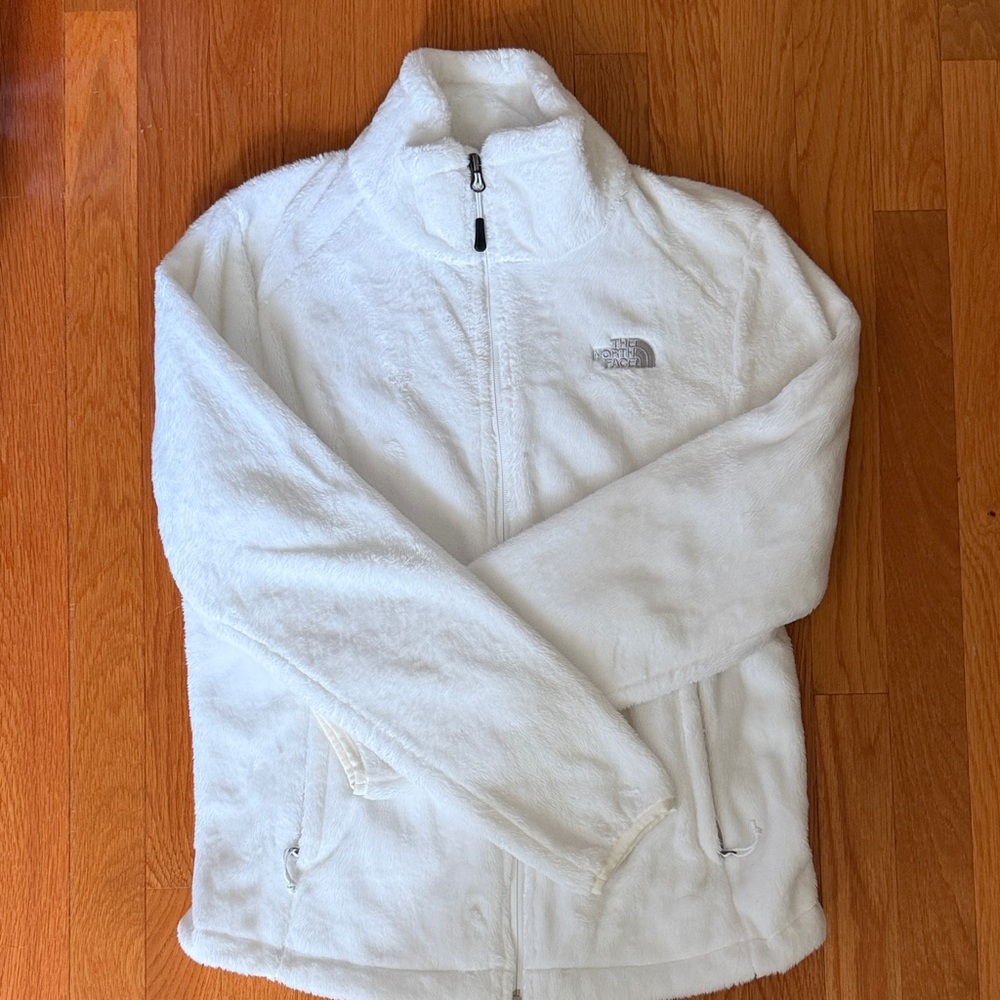The North Face Women’s White Teddy Fleece Full-Zip Jacket